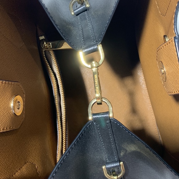 Michael Kors Black Leather Tote Bag - Picture 5 of 10